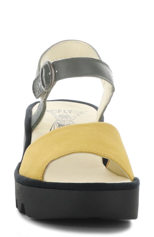 Fly London Tull Platform Sandal In Yellow