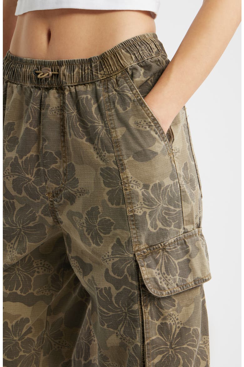 Paradise Camo Cargo Pants, Alternate, color, KHAKI