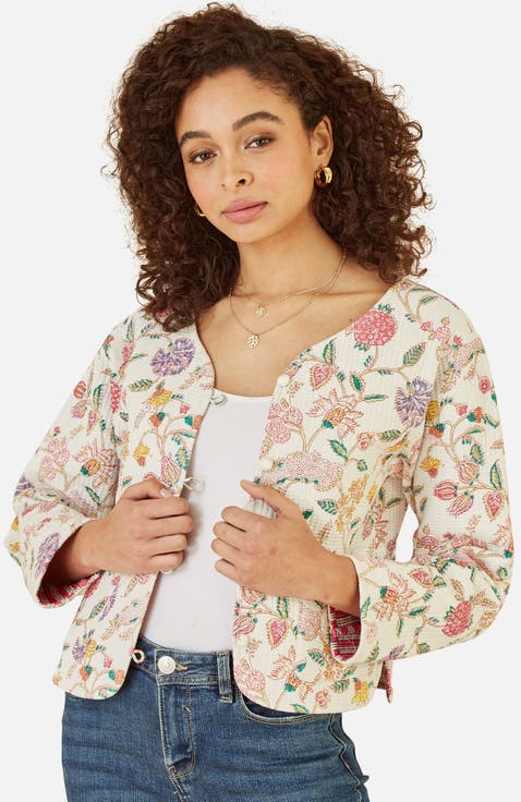 Reversible Floral Quilted Jacket