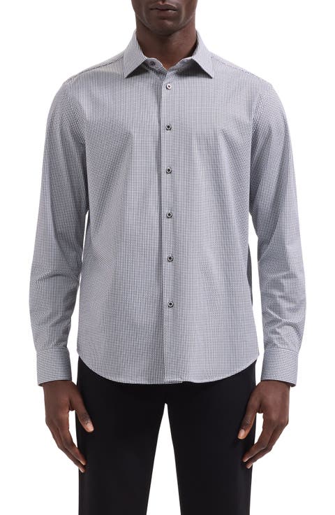 James OoohCotton® Geometric Print Button-Up Shirt