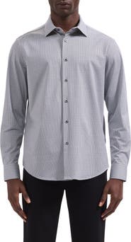 Bugatchi James OoohCotton® Geometric Print Button-Up Shirt