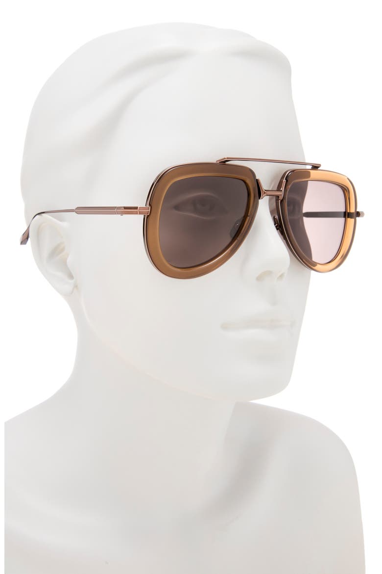 50mm Aviator Sunglasses, Alternate, color, BROWN COPPER BROWN