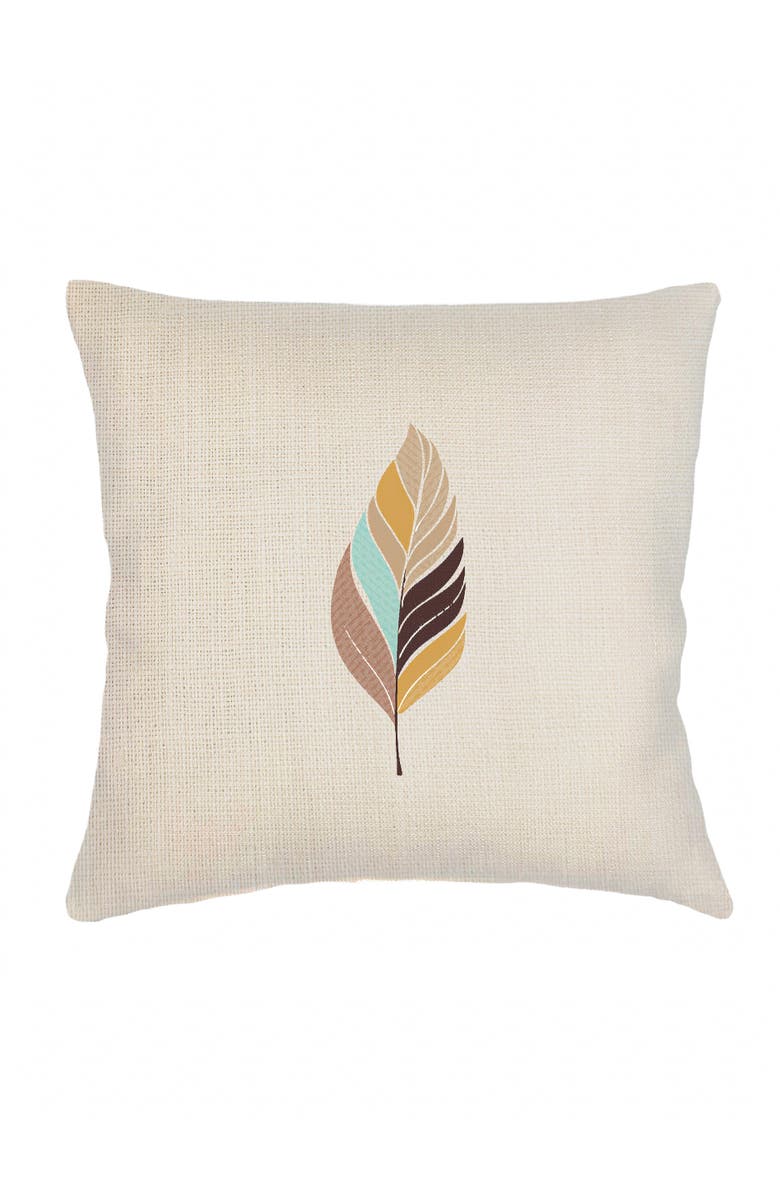 Anaya Feather Mirage Embroidered Linen Pillow Cover Only, Main, color, Beige