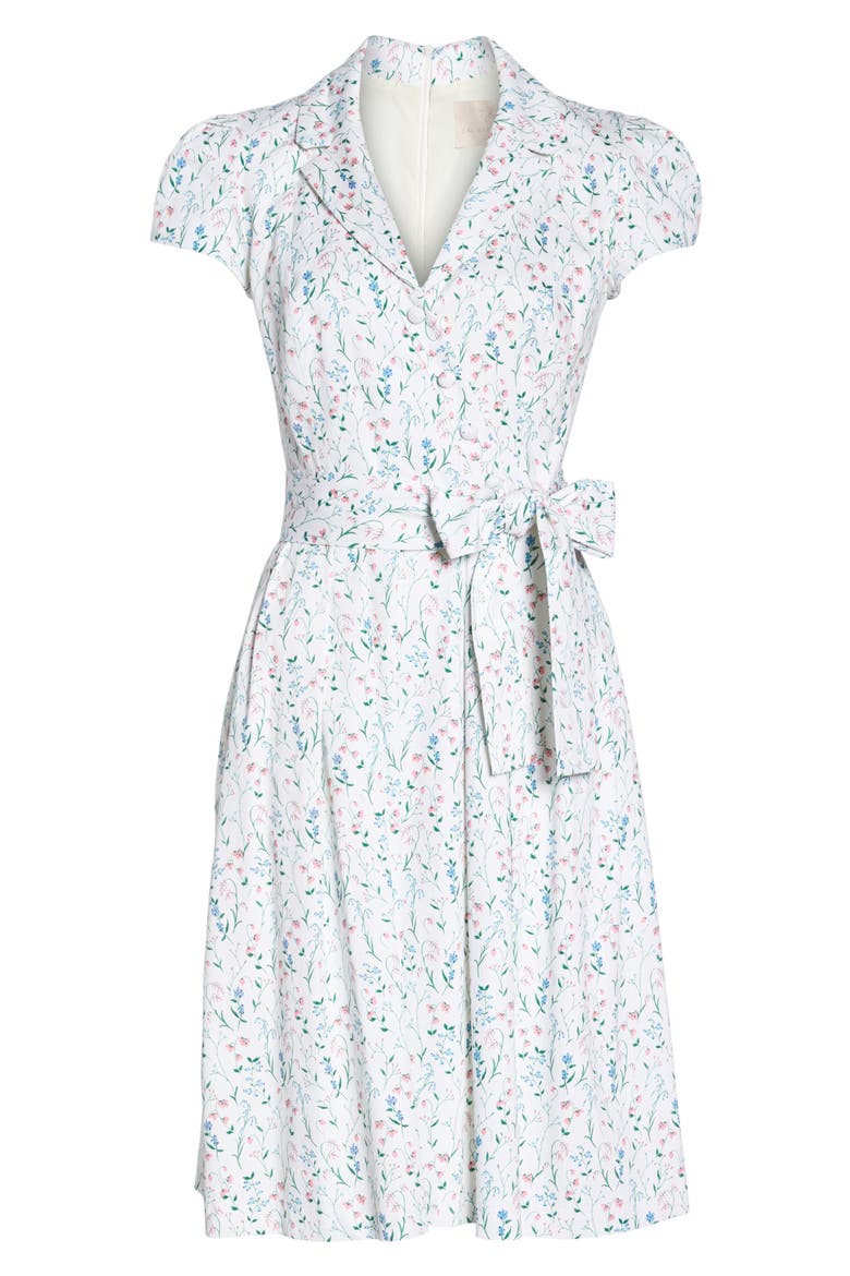 Anne Spring Sprig Print Wrap Style Dress, Alternate, color, PINK