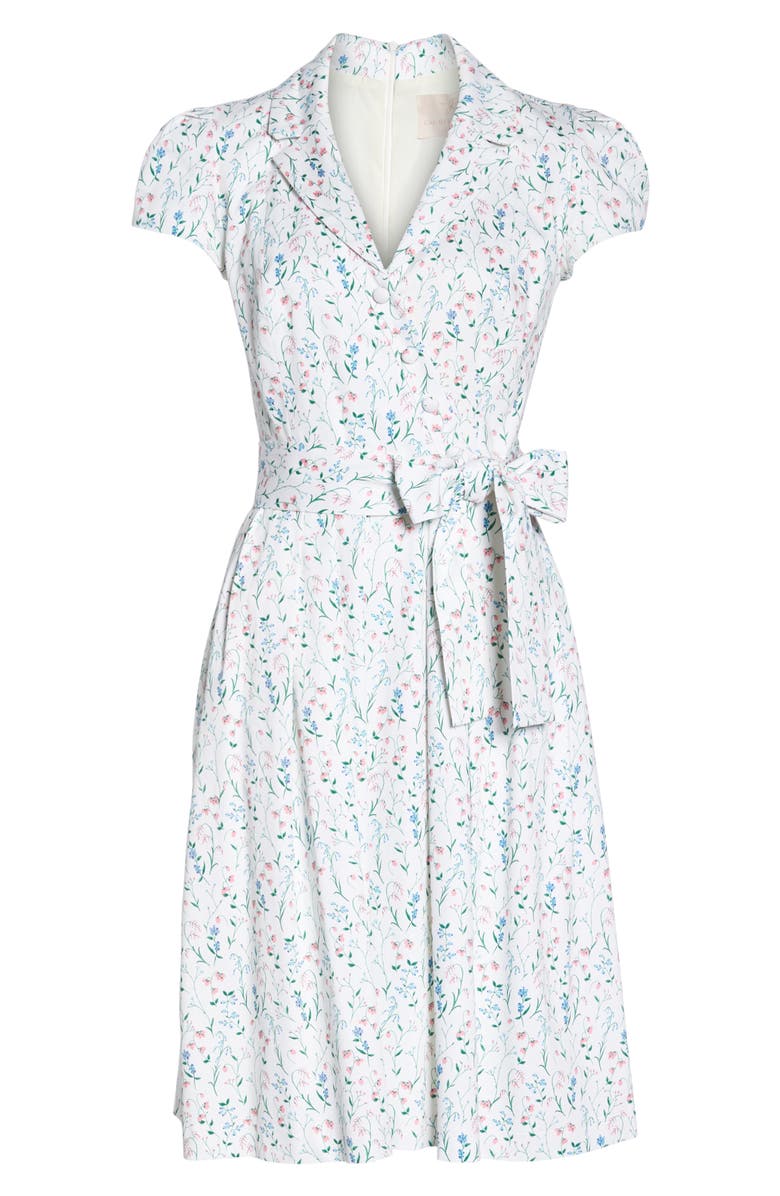Gal Meets Glam Collection Anne Spring Sprig Print Wrap Style Dress, Alternate, color,