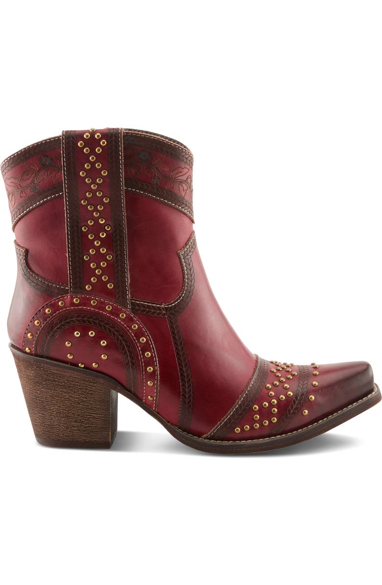 L'Artiste by Spring Step Saddleup Western Boot, Alternate, color, Dark Red Multi