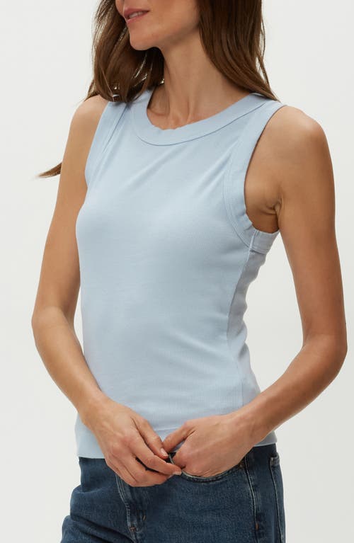 Shop Michael Stars Gina Cotton & Modal Rib Tank In Fountain
