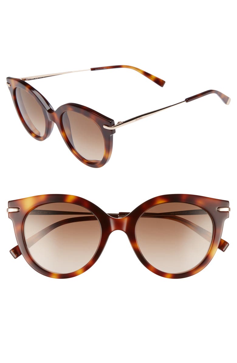 Max Mara Needle VI 50mm Gradient Round Sunglasses, Main, color,