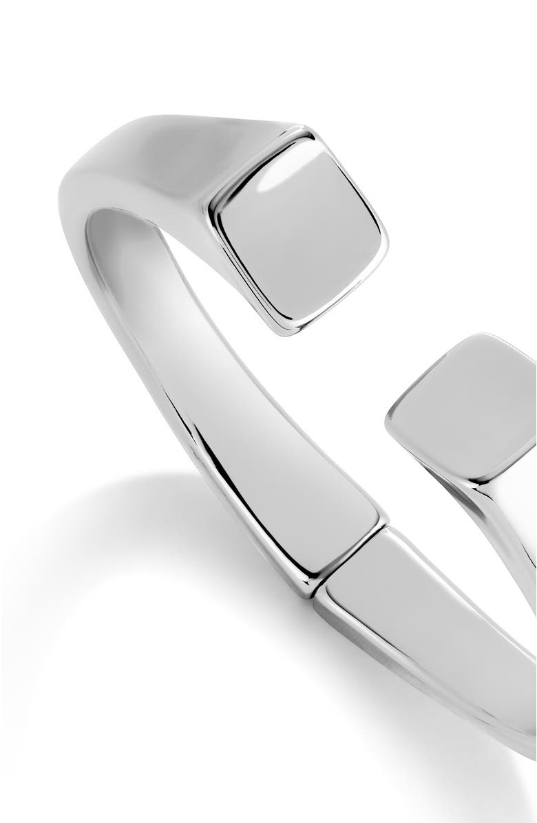 UNODE50 Polished Block Cuff, Alternate, color, Silver