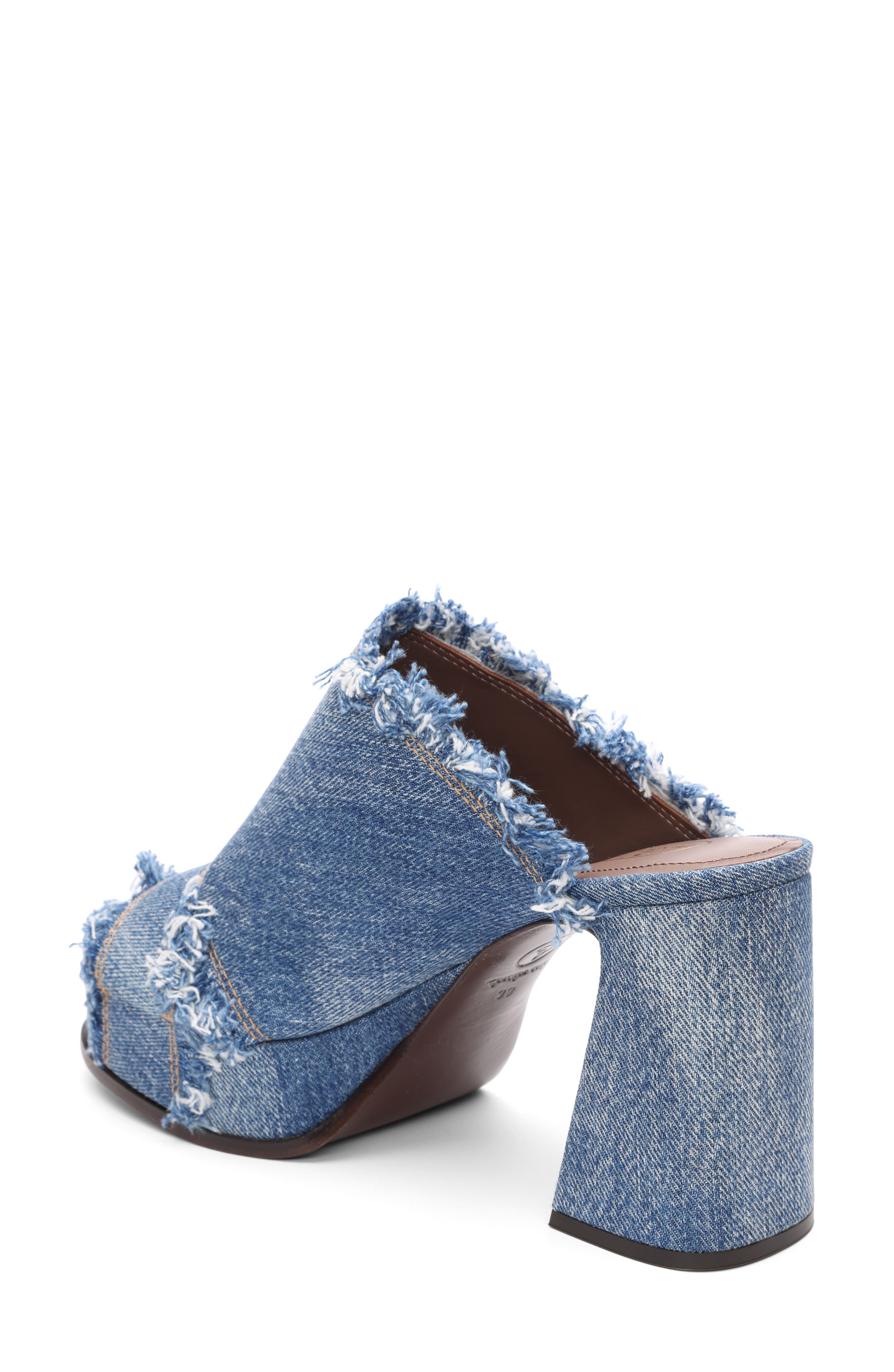 Ash Maui Denim Platform Slide Sandal, Alternate, color, 
