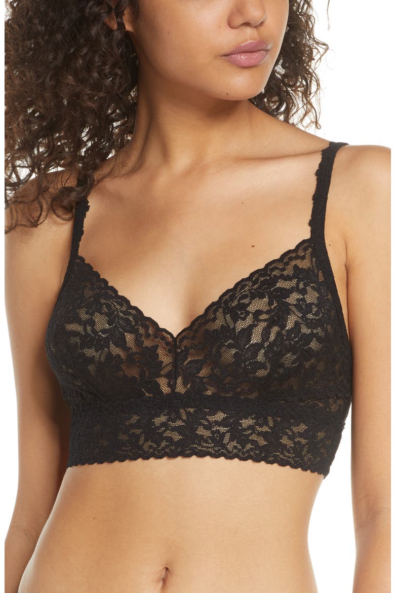 Retro Longline Bralette, Main, color, BLACK