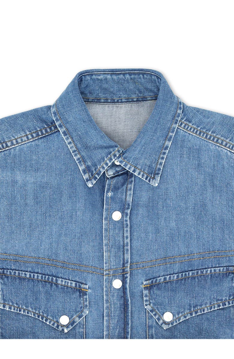 Fortela Pasadena Denim Shirt, Alternate, color, Bleach Wash