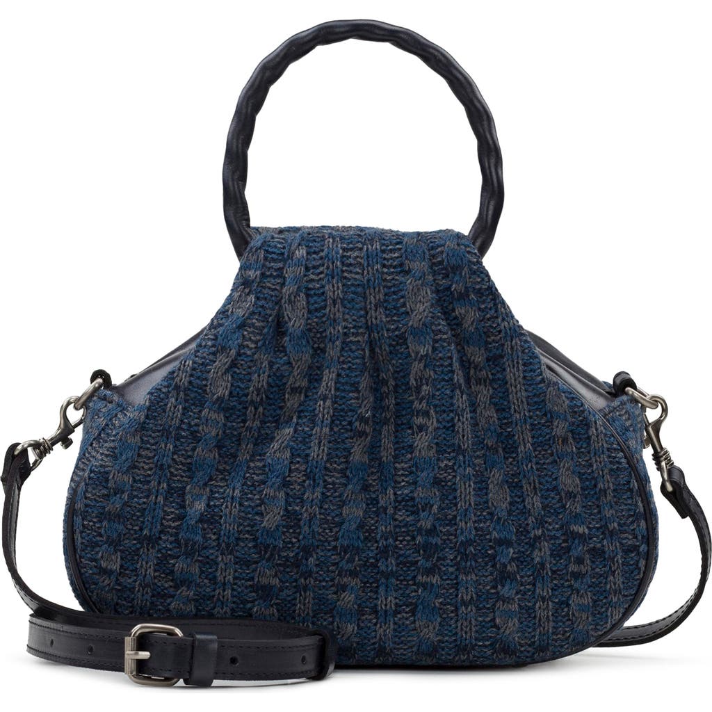 Patricia Nash Milburn Cable Knit Bucket Bag In Blue