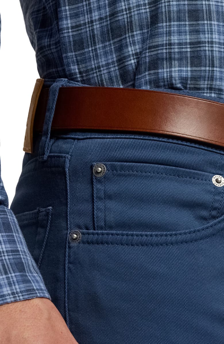 Ralph Lauren Purple Label Sherrington Slim Fit Five-Pocket Stretch Twill Pants, Alternate, color, Soft Blue