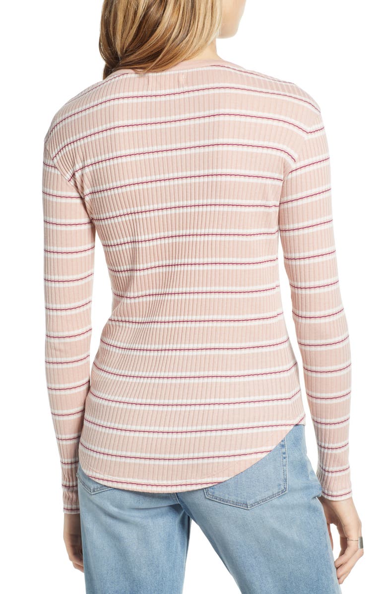 Treasure & Bond Ribbed Henley Top, Alternate, color, 
