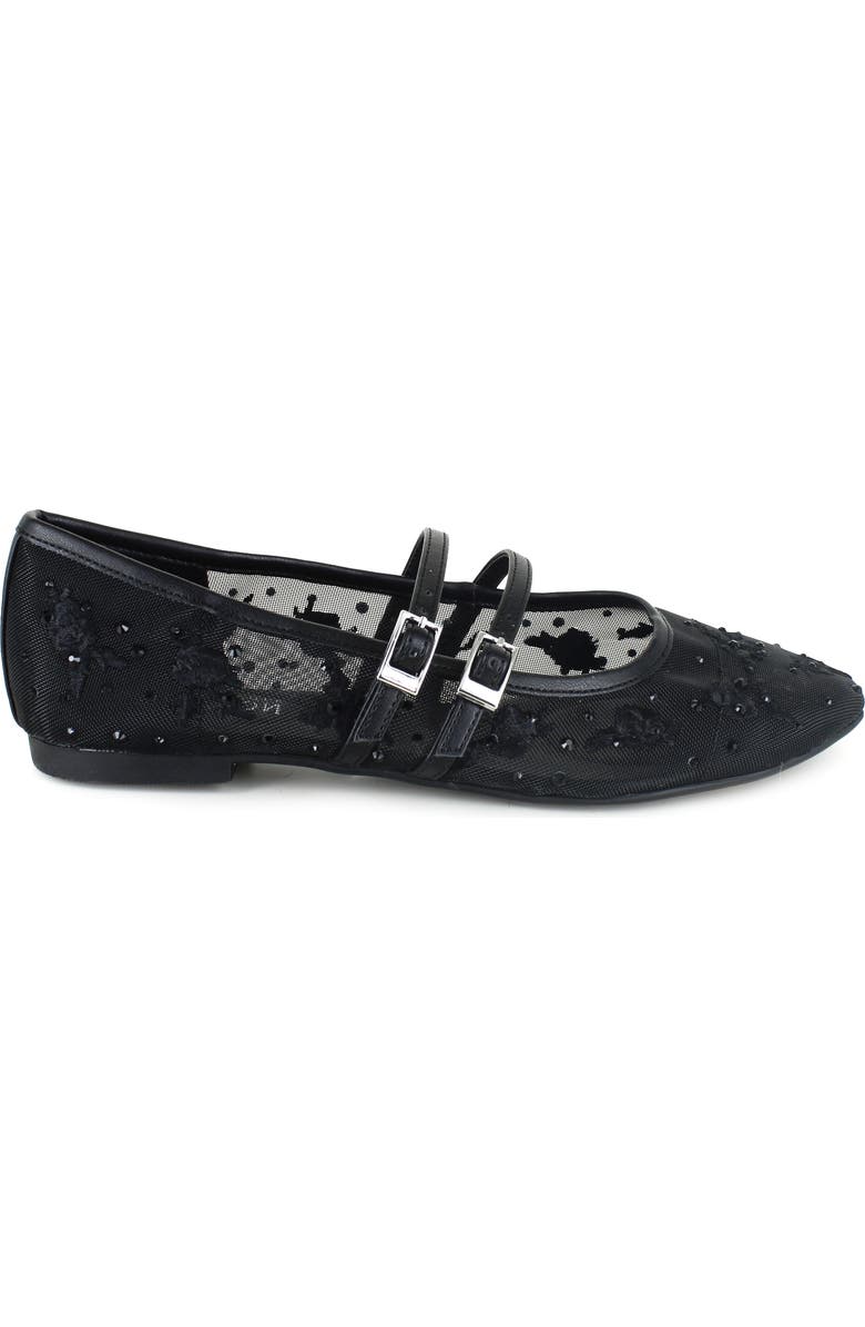 Reaction Kenneth Cole Malibu Nites Mary Jane Flat, Alternate, color, Black Mesh