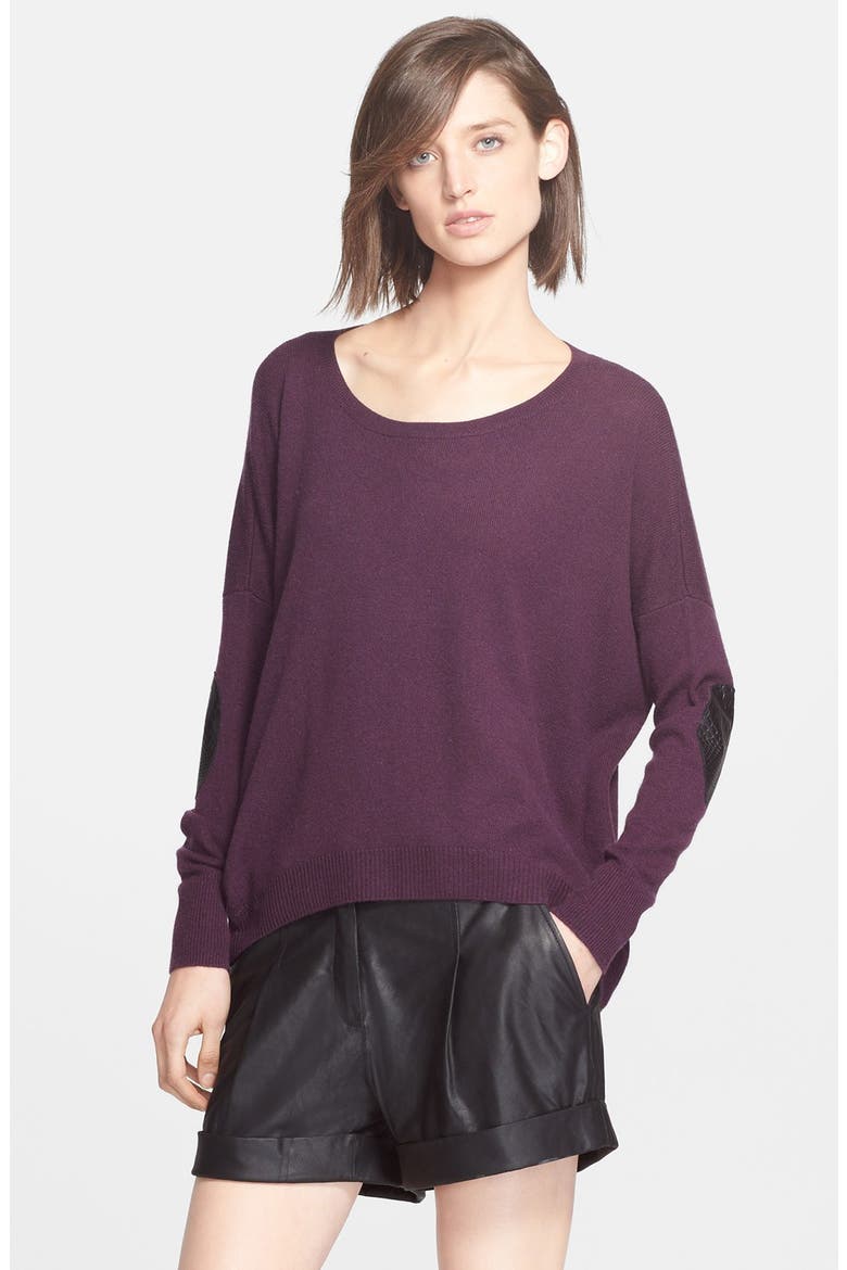 High/Low Cashmere Sweater, Alternate, color, NIGHTSHADE