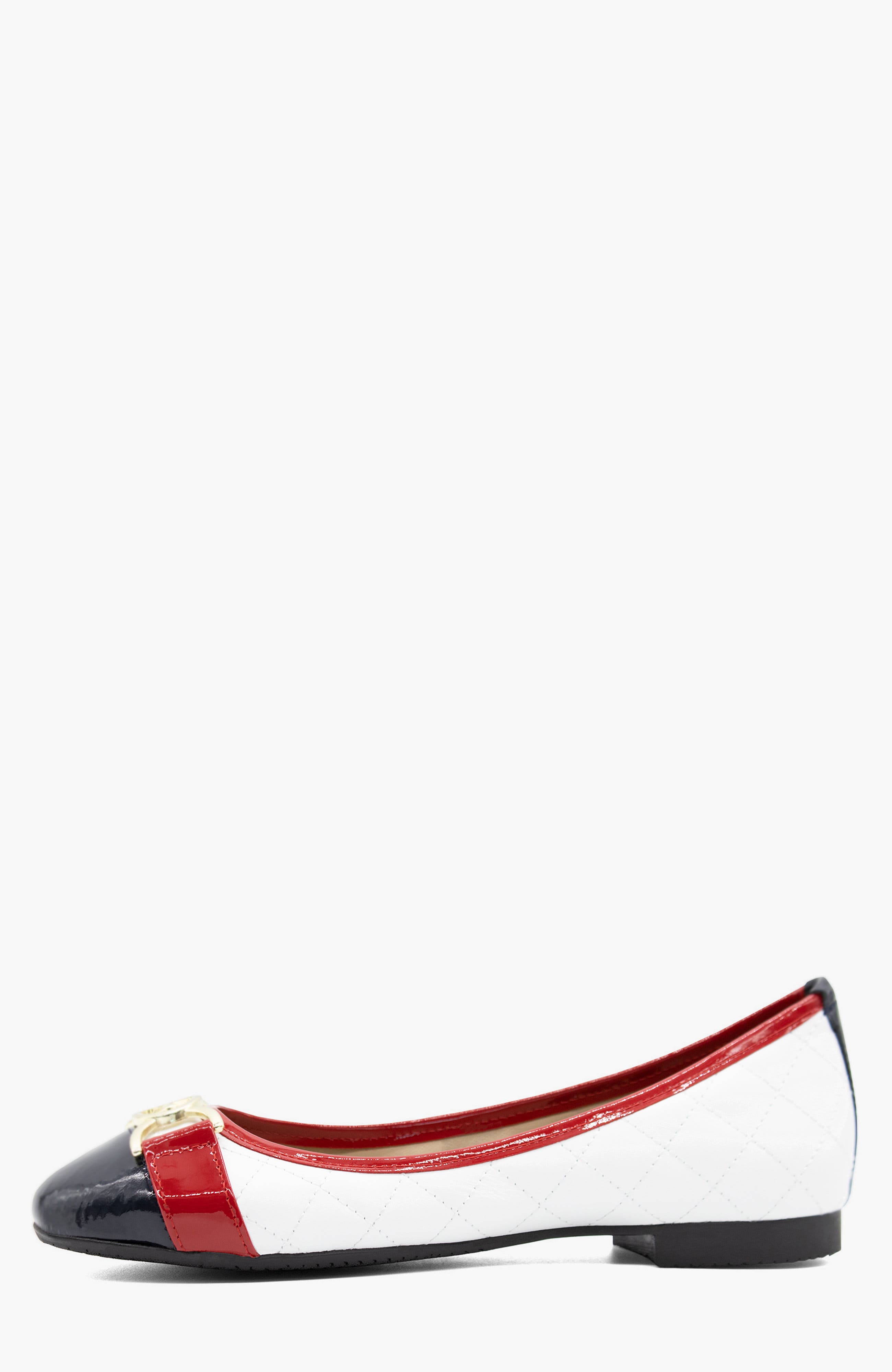 Sabrina Leather Flats 82, Alternate, color, Navy / White / Red