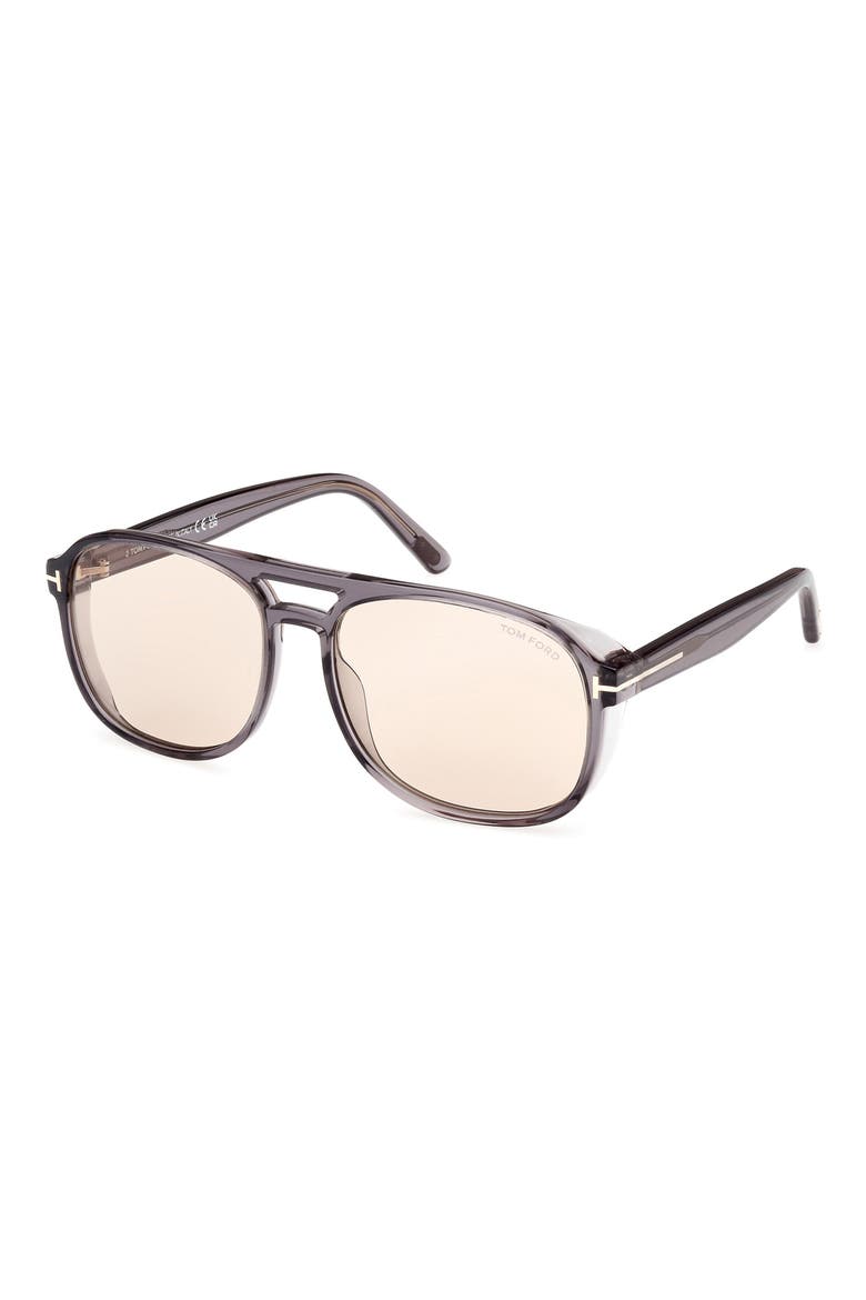 Rosco 58mm Navigator Sunglasses, Alternate, color, SHINY GREY/ BROWN PHOTOCHROMIC
