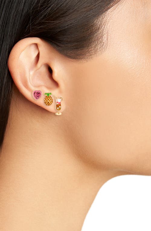 Leith Set Of 6 Sweet Stud Earrings In Multi