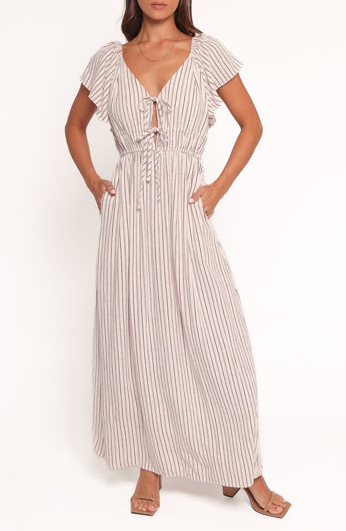 Petal And Pup Petal & Pup Martin Stripe Cap Sleeve Maxi Dress In Multi