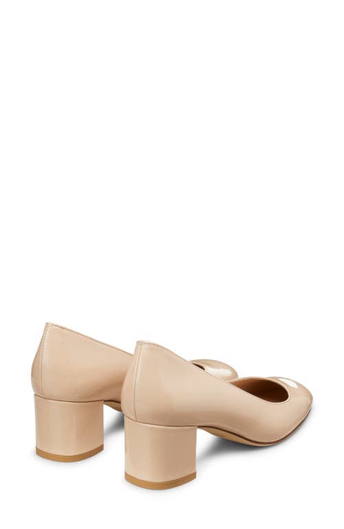 Stuart Weitzman Maeve Block Heel Pump In Barely Beige