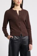 Nordstrom Cashmere Mini Cable Cardigan