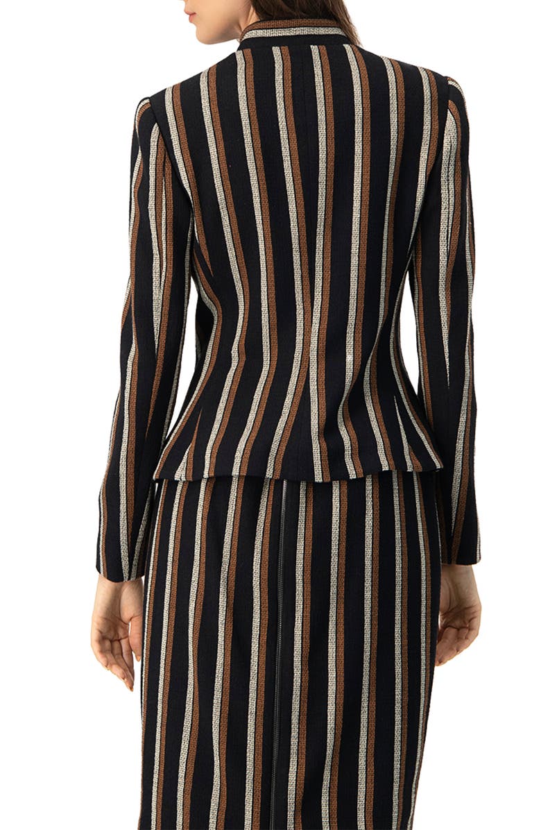 IVONNE Striped Jacket, Alternate, color, Black