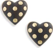 ROXANNE ASSOULIN The Studded Wood Heart Earrings