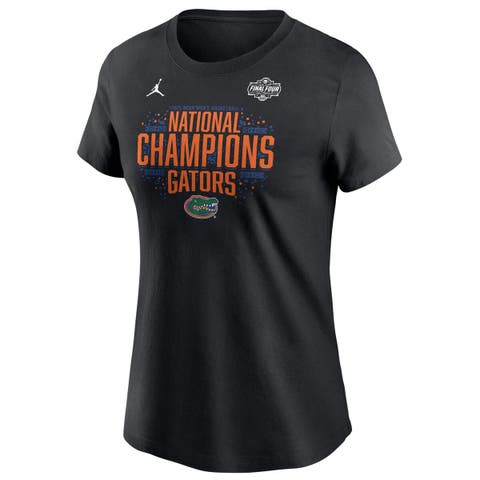 Women's Jordan Brand  Black Florida Gators 2025 NCAA Men's Basketball National Champions Locker Room T-Shirt