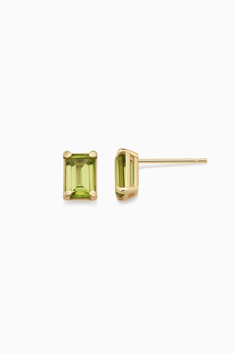 14K Gold Date Me Birthstone Stud Earrings