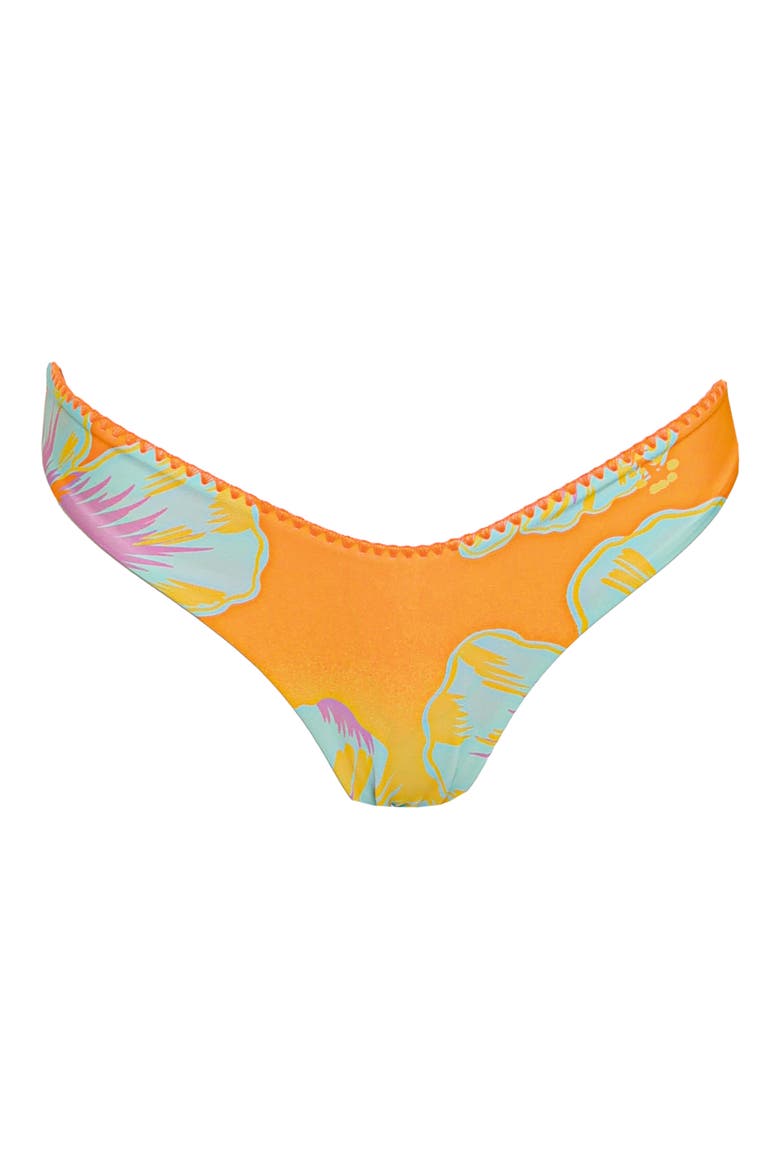 Hawaiian Floral Splendour Reversible Bikini Bottoms, Alternate, color, ORANGE