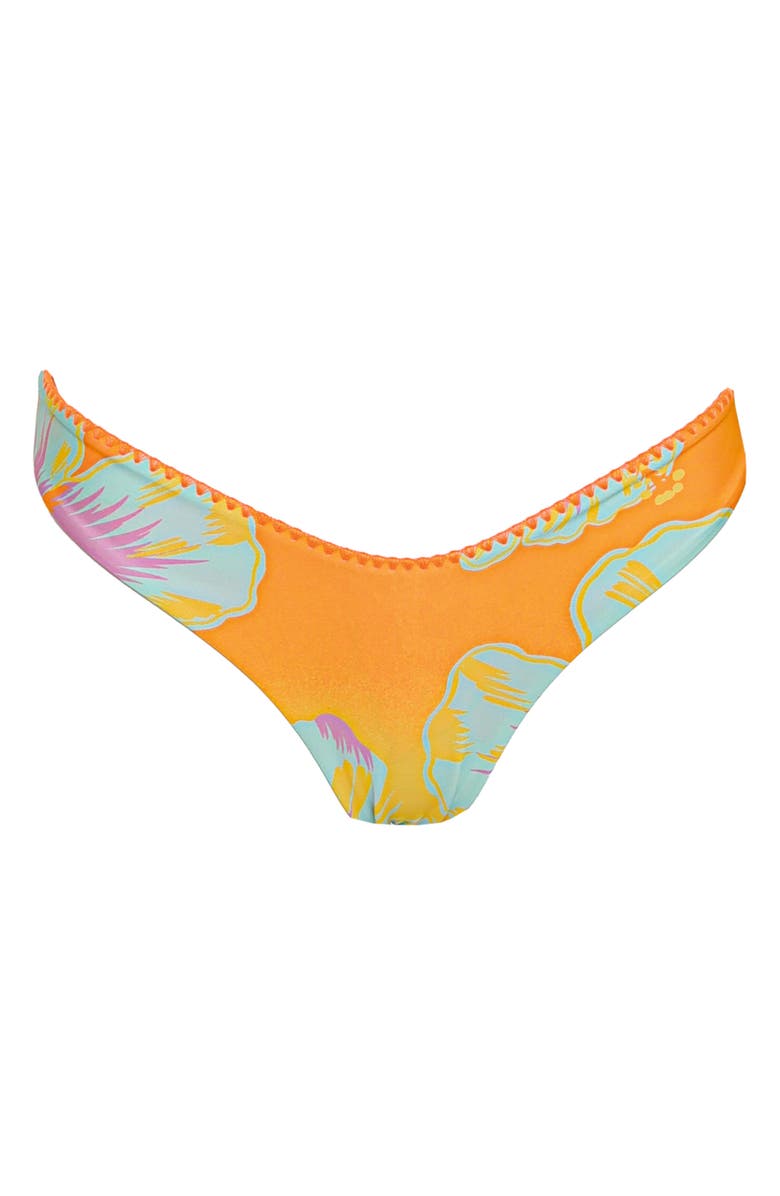 Maaji Hawaiian Floral Splendour Reversible Bikini Bottoms, Alternate, color, Orange