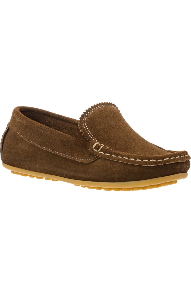 Elephantito Kids
Antton Moc Toe Driving Loafer, Main, color, Suede Chestnut