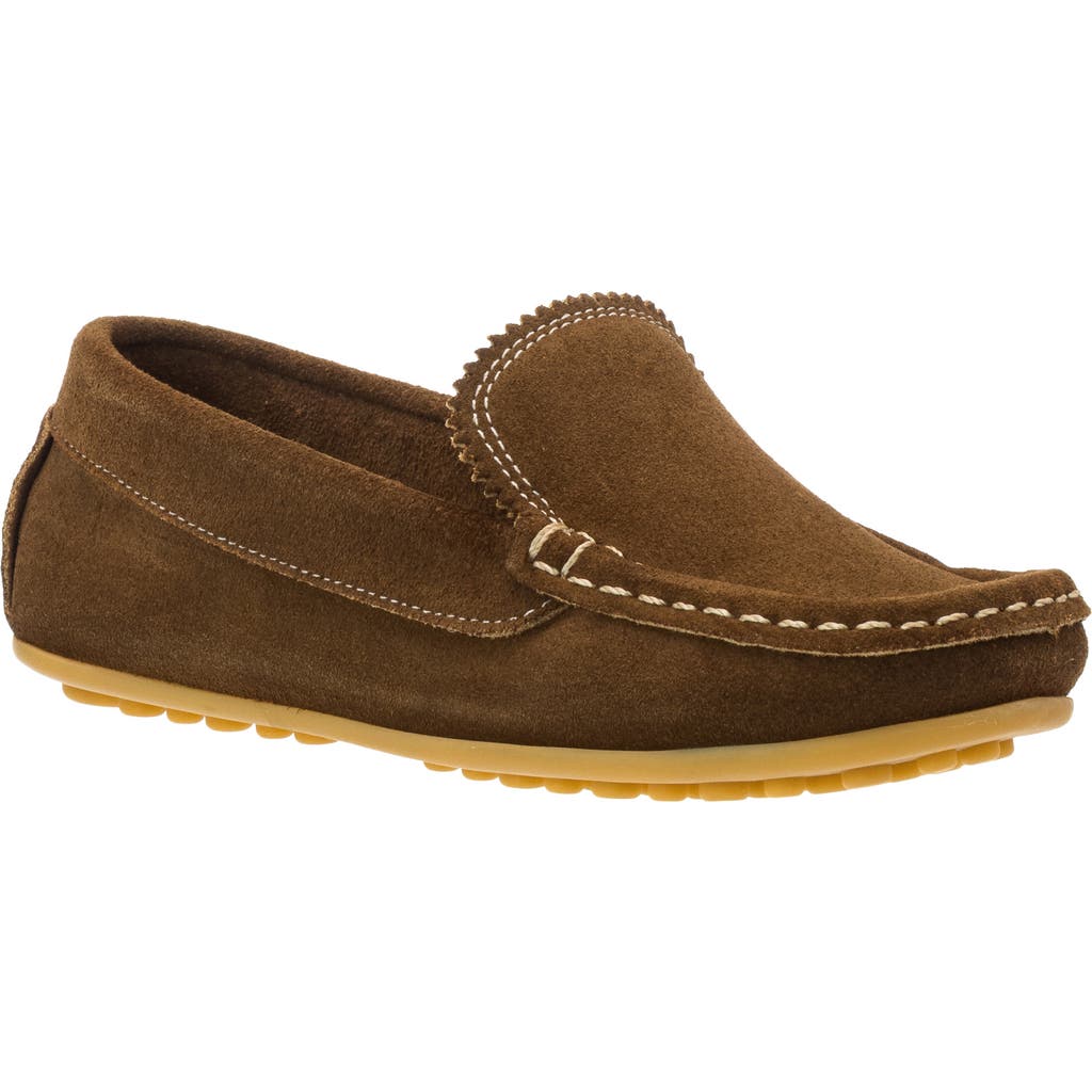 Elephantito Kids' Antton Moc Toe Driving Loafer In Brown