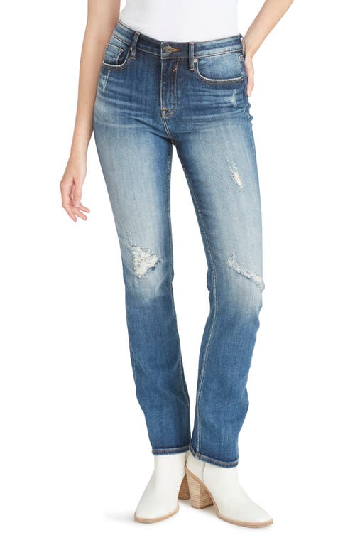 Vigoss Ace Destroyed High Waist Straight Leg Jeans in Medium Was  product