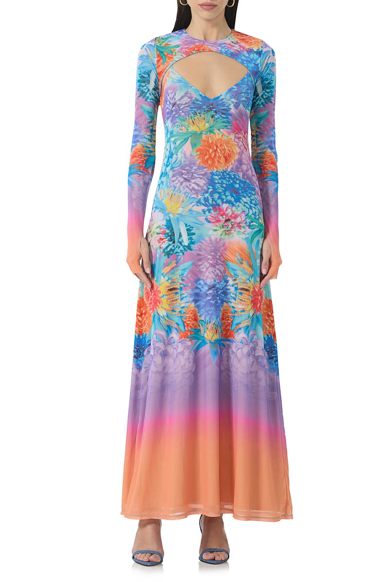 AFRM Cyr Print Two-Piece Maxi Dress, Main, color, 
