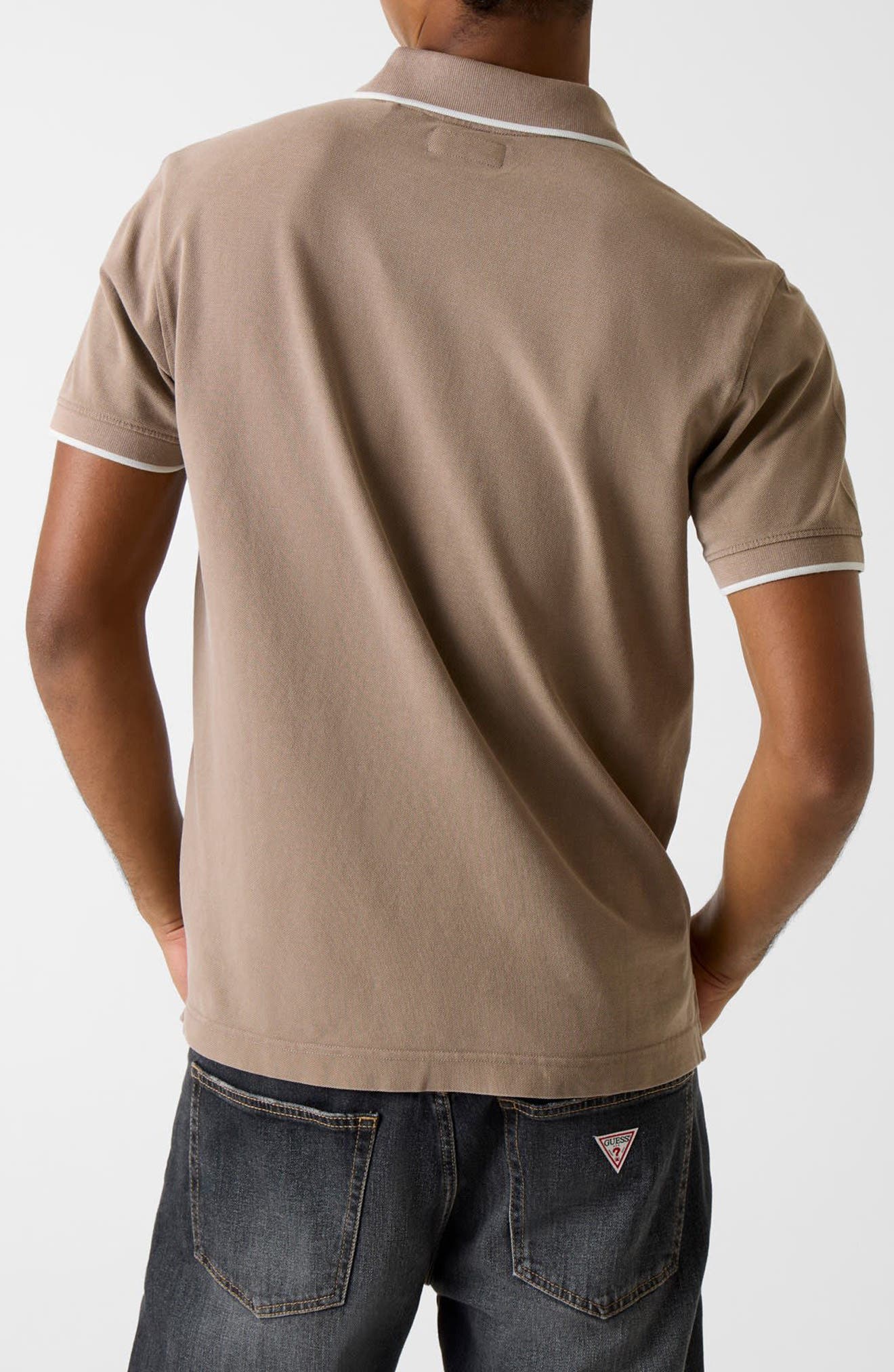 Logo Embroidered Tipped Polo - image 2