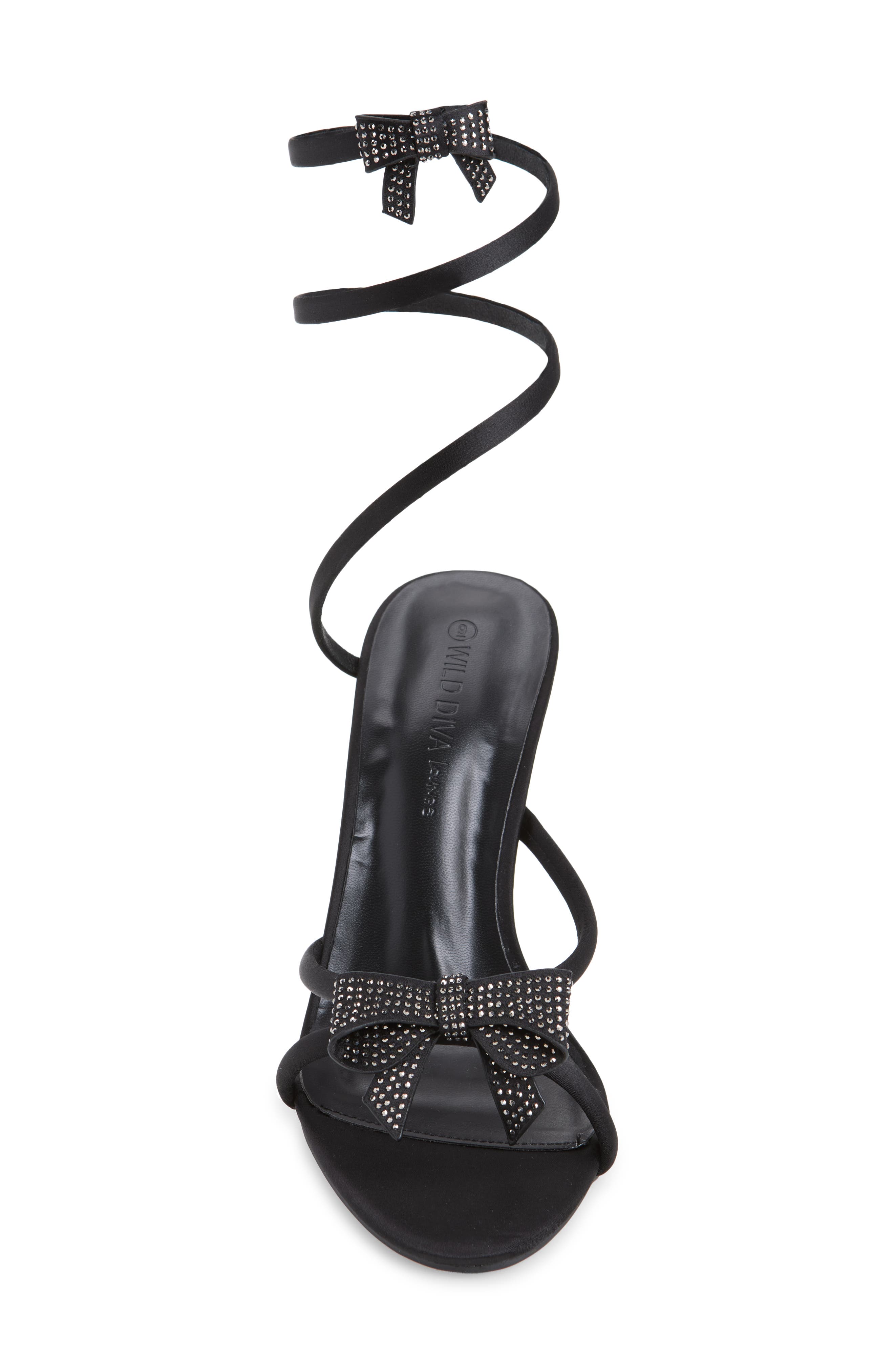 WILD DIVA LOUNGE Tampa Bow Ankle Wrap Sandal, Alternate, color, 