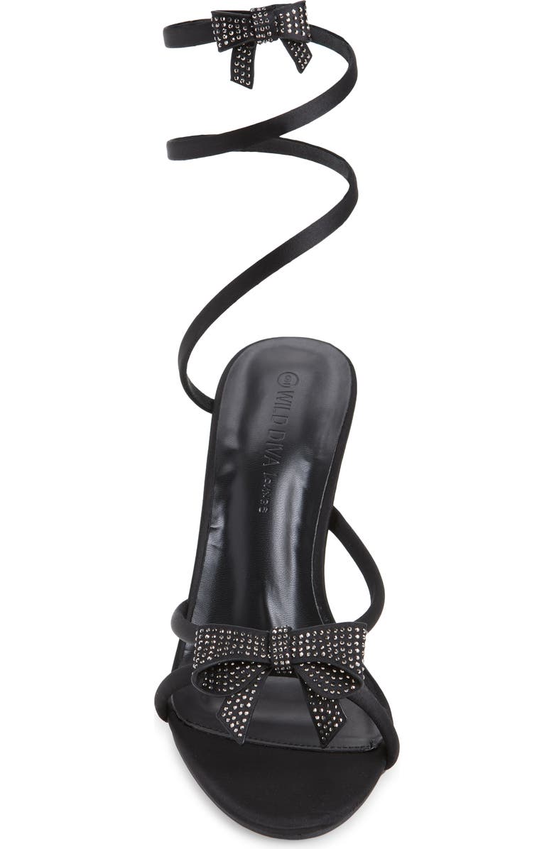 WILD DIVA LOUNGE Tampa Bow Ankle Wrap Sandal, Alternate, color,