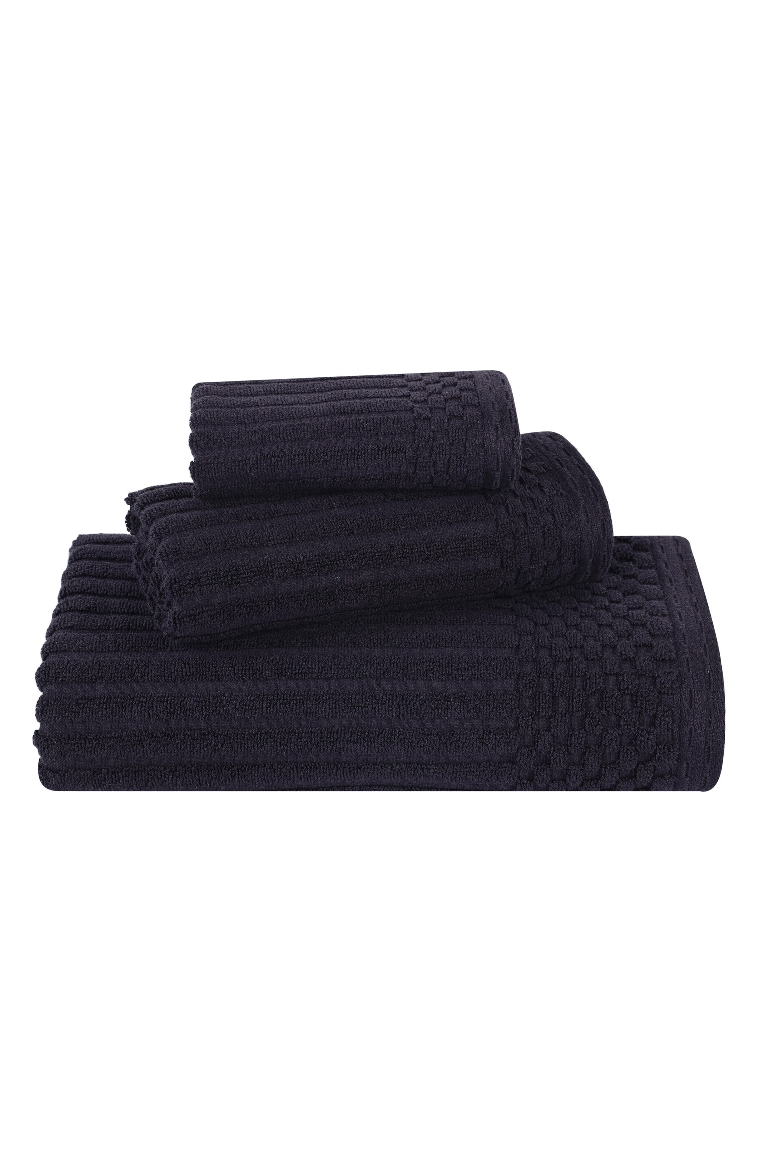 Superior Soho 3-Piece Rib Cotton Bath Towel Set
