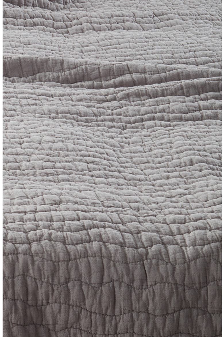 Soft Wash Wave Quilt & Sham Set, Alternate, color, GREY NICKEL