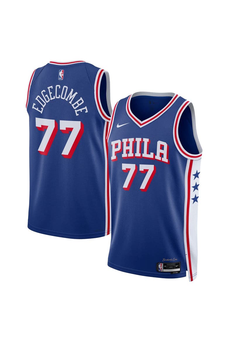 Unisex Nike VJ Edgecombe Royal Philadelphia 76ers Swingman Jersey - Icon Edition, Main, color, Royal