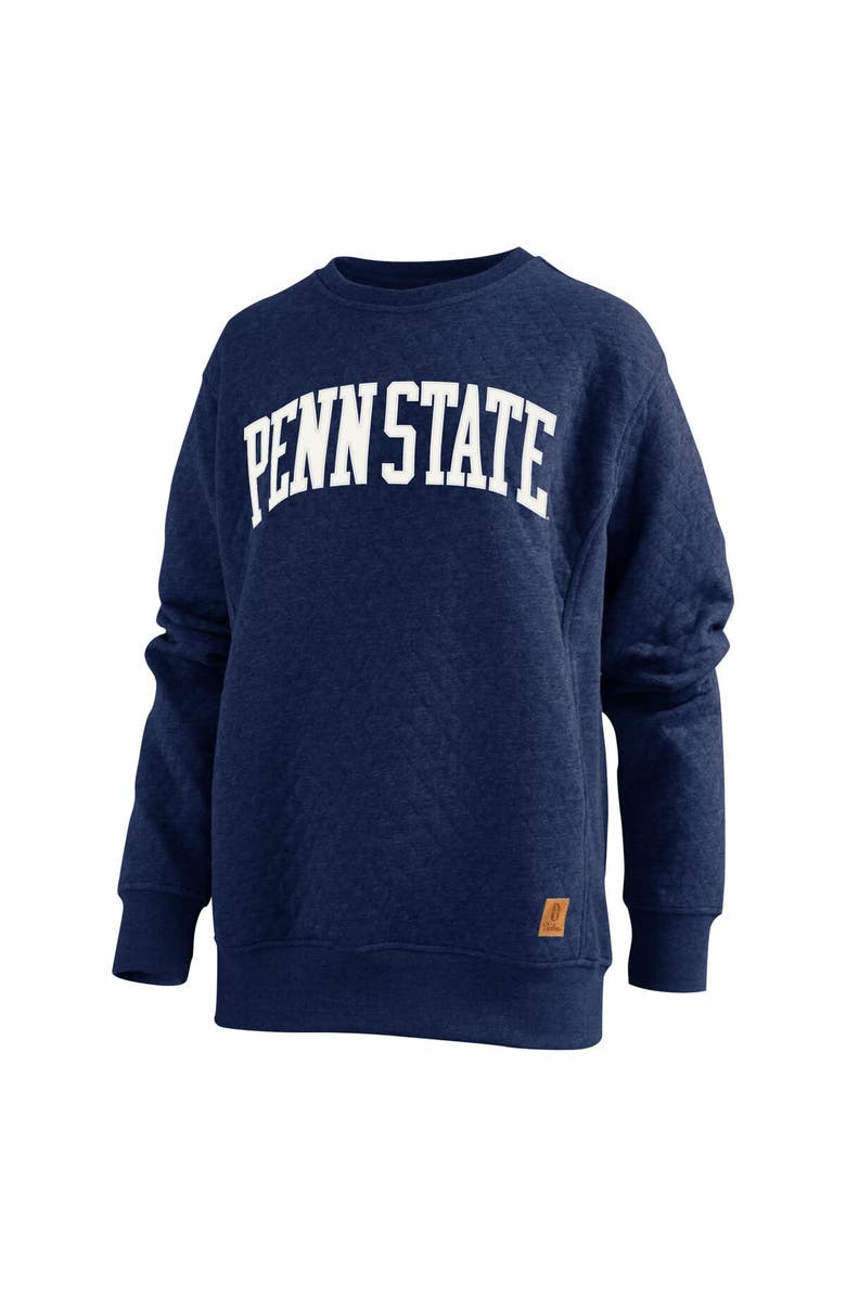 PRESSBOX Women's Pressbox Navy Penn State Nittany Lions Moose Quilted Pullover Sweatshirt, Main, color, Navy