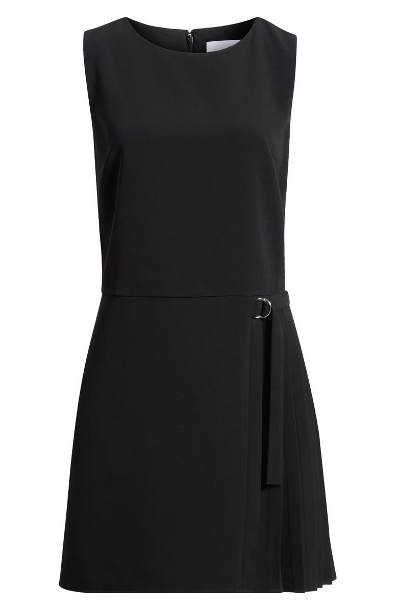 Sam Edelman Side Pleat Sheath Minidress, Alternate, color, Black