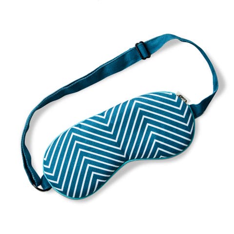 Chevron Sleep Mask Teal Cotton Everyday