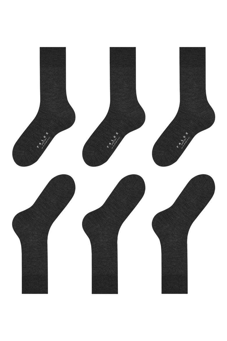 Airport 3-Pack Dress Socks, Alternate, color, ANTHRA.MEL