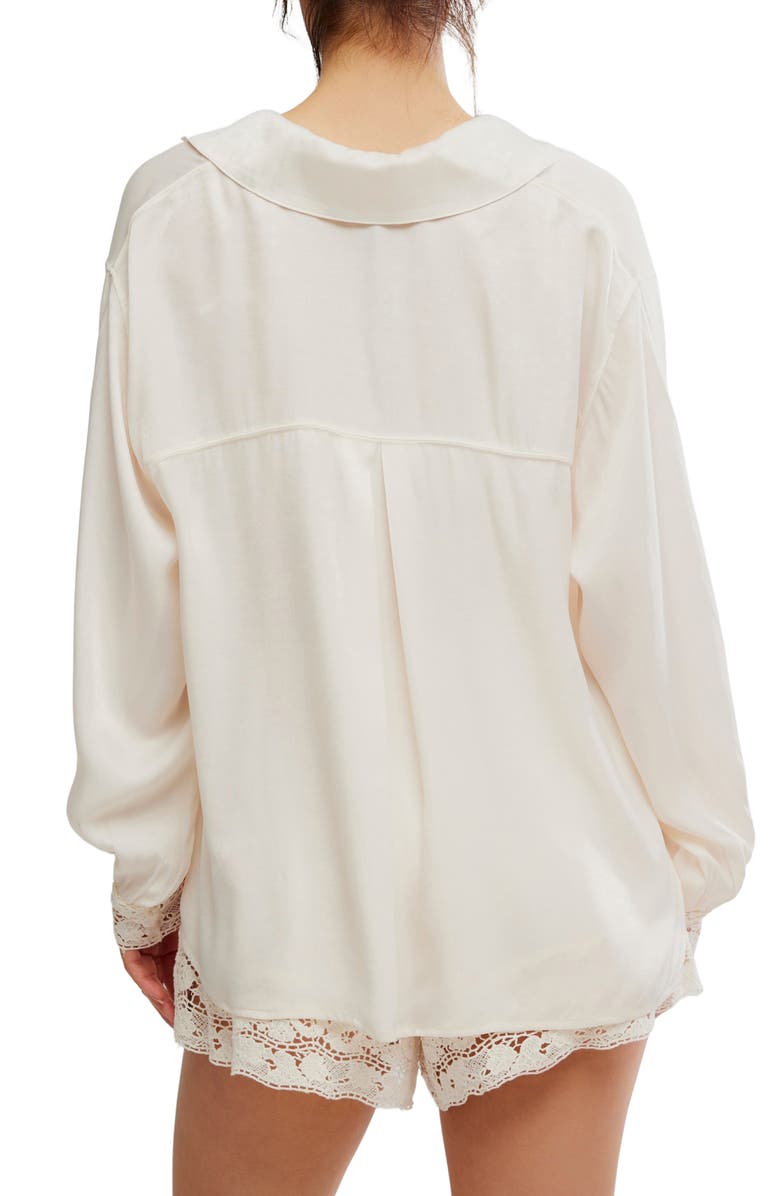 Free People Midnight Muse Pajama Shirt, Alternate, color, Sugar Swizzle