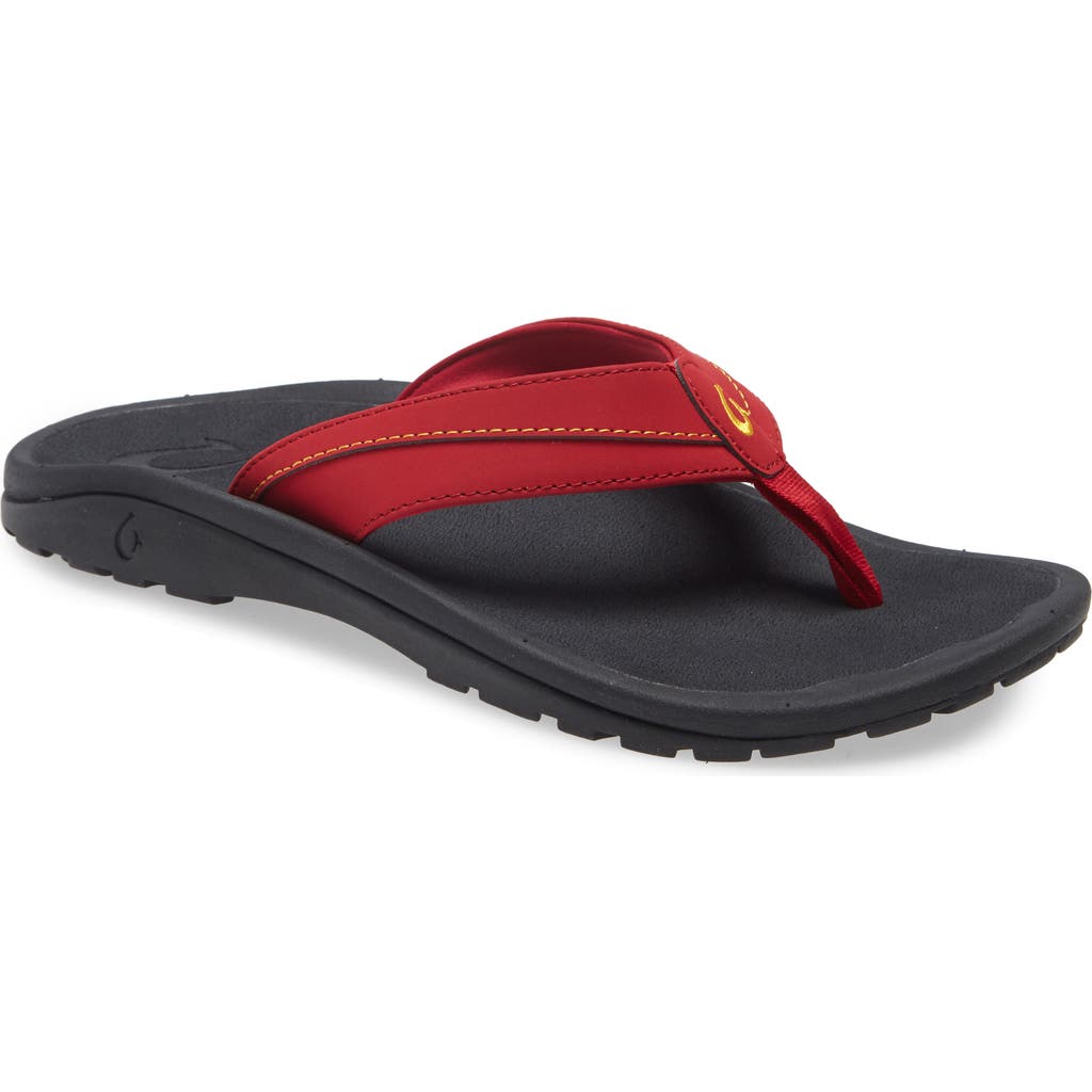 OluKai 'Ohana Koa' Flip Flop in Deep Red/Sunrise  product