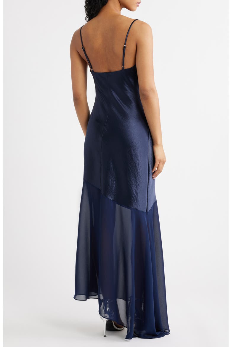 Lainey Cowl Neck Midi Dress, Alternate, color, NAVY